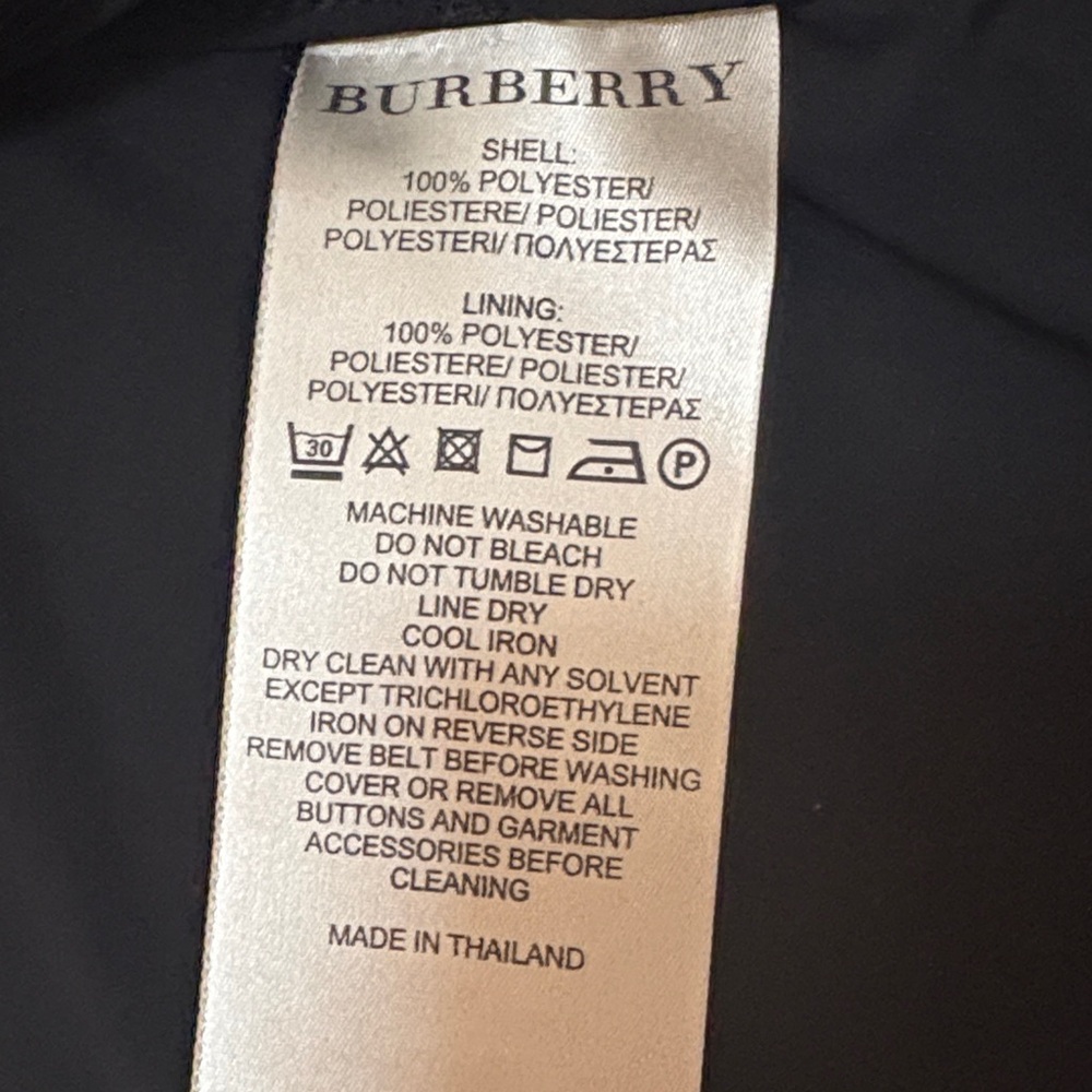 BURBERRY BRIT Men's Black Double-Breasted Trench Coat Size M - Picture 5 of 16
